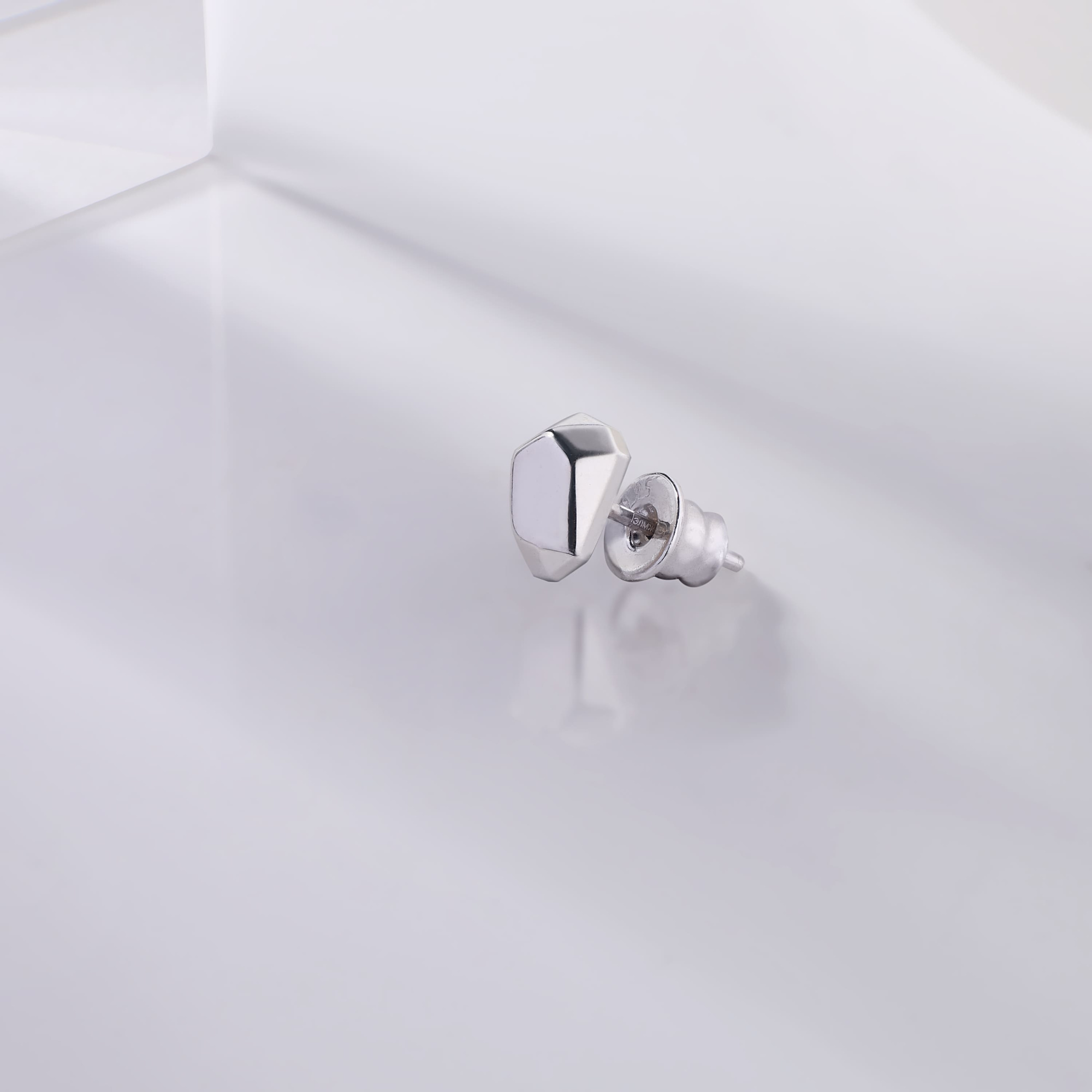 INFANTA Моносерьга Полигон серебро