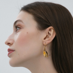 EKATERINA TOLSTAYA Серьги Лепестки, позолота
