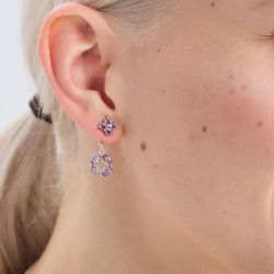 Серьги-трансформеры Principessa  Анастасия с аметистами