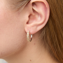 INFANTA Серьги-полукольца Traccia дорожка с цитринами