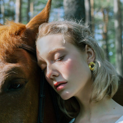 EKATERINA TOLSTAYA Серьги Атоллы, желтая позолота