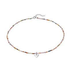 URBAN ISLAND чокер с подвеской-сердцем Forget Me Not разноцветный