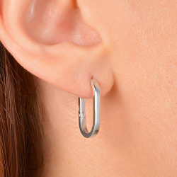 INFANTA Серьги овальные Base 8 на 16 серебро