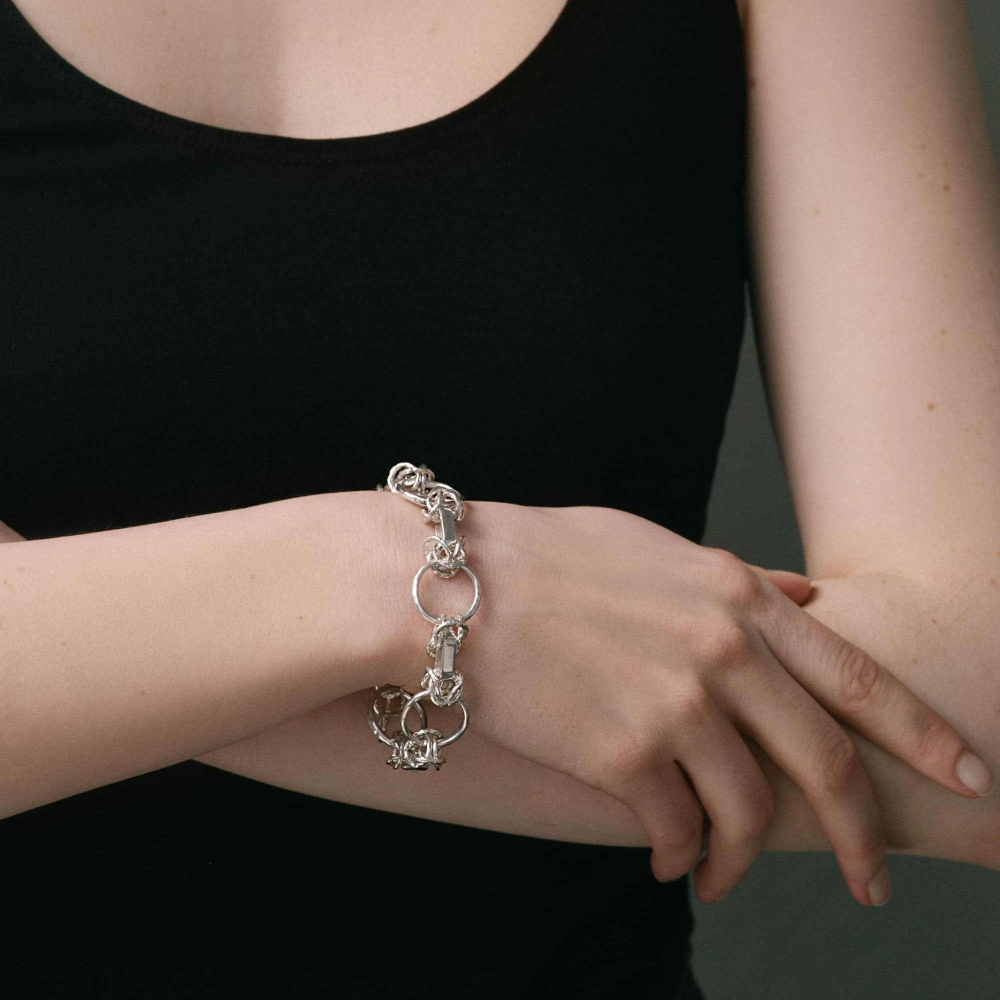 EKATERINA TOLSTAYA Браслет Цепочка из битого серебра