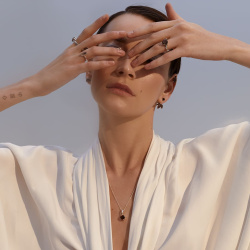 URBAN ISLAND комплект: пусет+джекет Smoky Topaz Three Leaves | Smoky