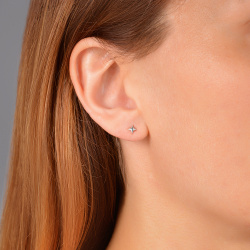 INFANTA Серьги гвоздики Stella piccola серебро