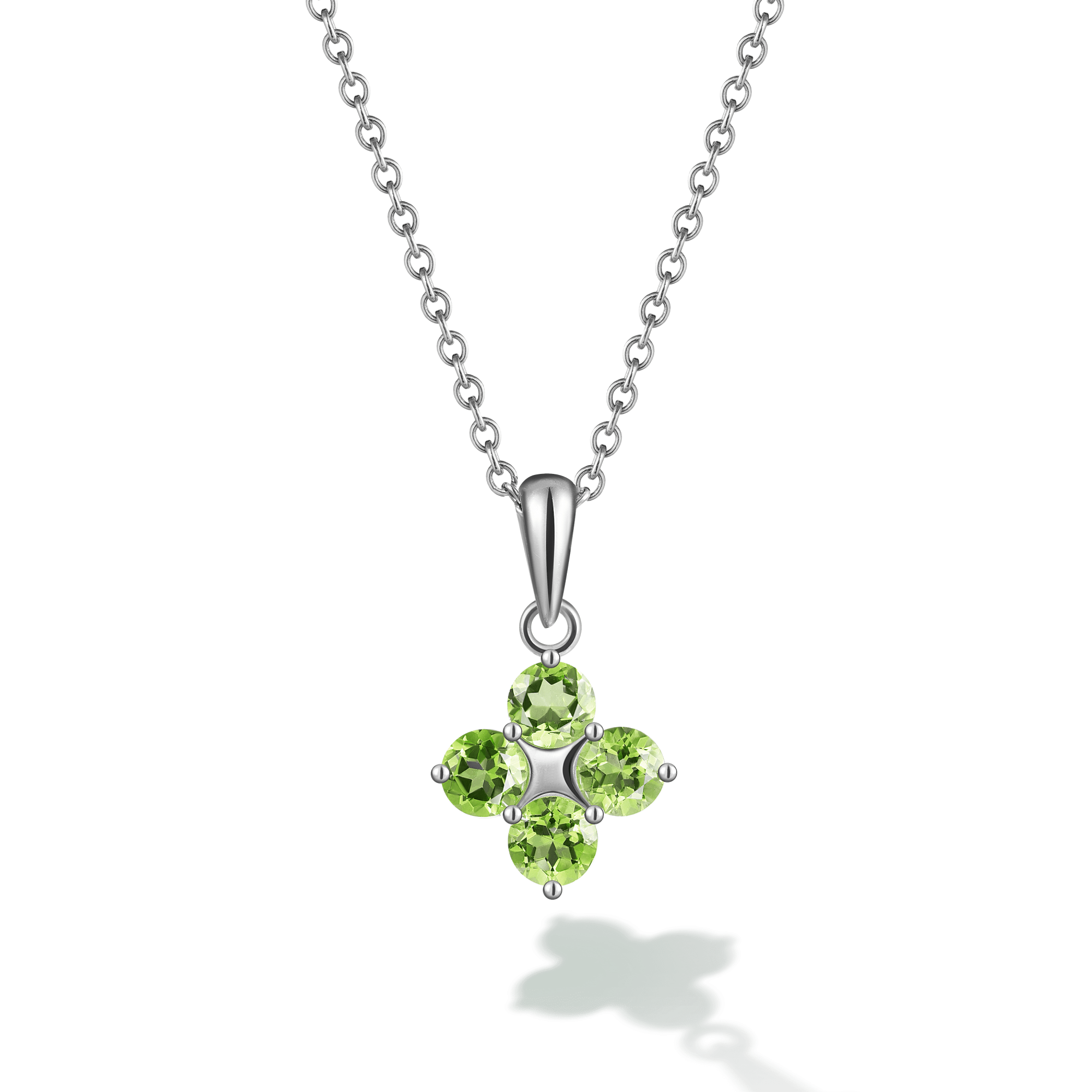 INFANTA Кулон Principessa Quadrifoglio с хризолитами круг