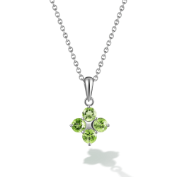 INFANTA Кулон Principessa Quadrifoglio с хризолитами круг