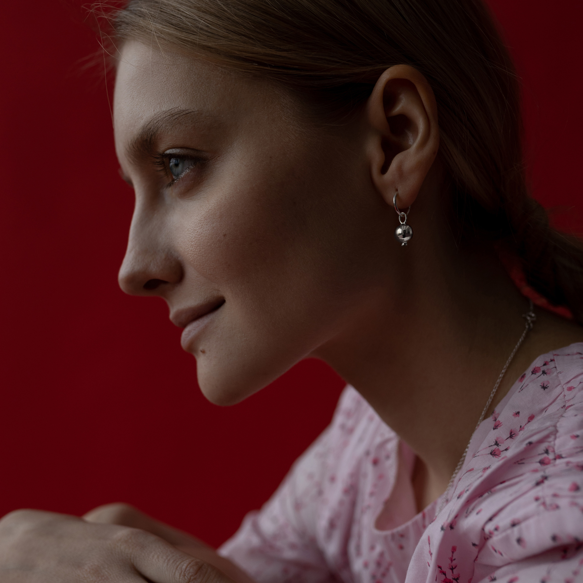 MS. MARBLE серьга Pomegranate серебро