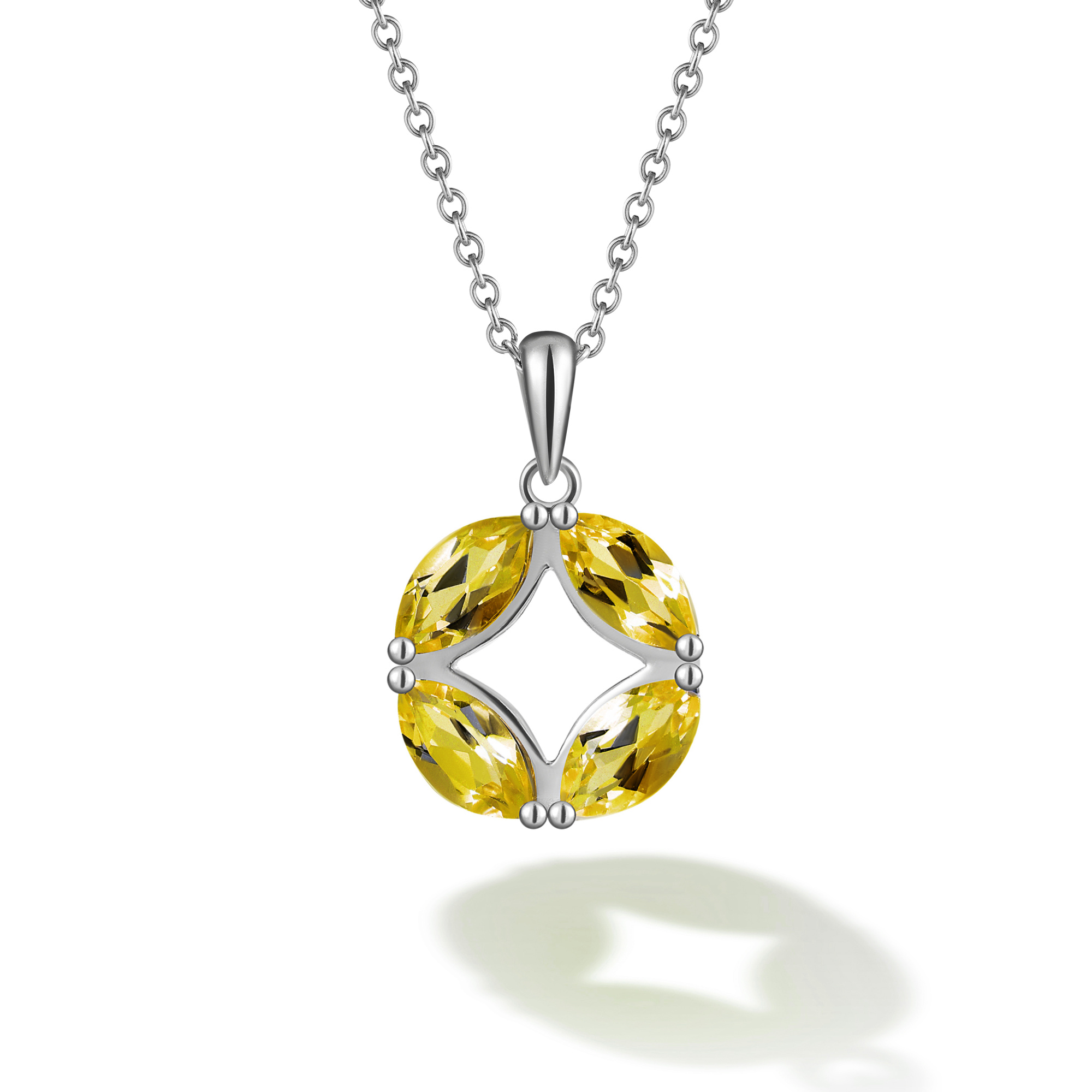 INFANTA Кулон Principessa Marchese Grande с цитринами в серебре