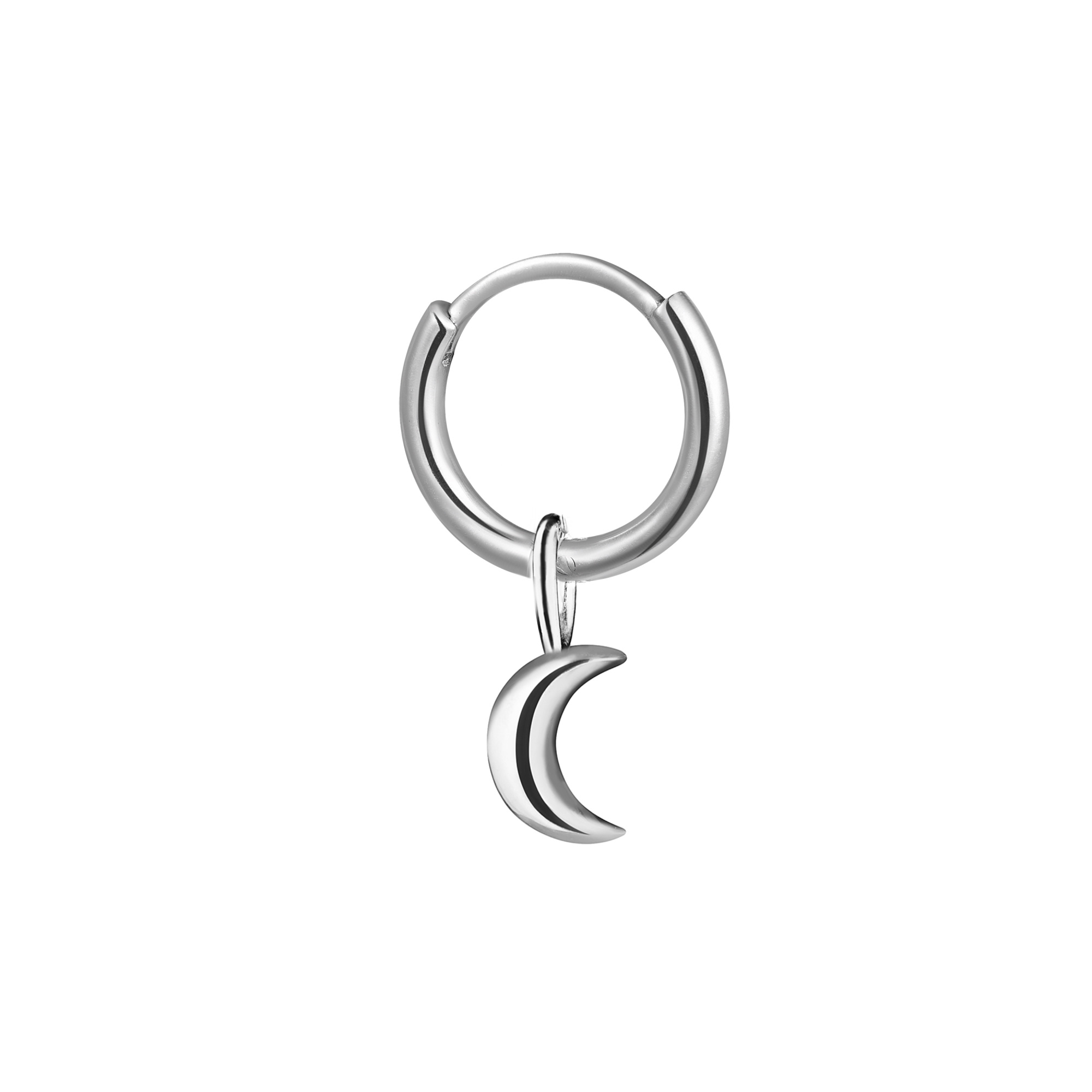 MS. MARBLE серьга Ma с луной MAXI серебро