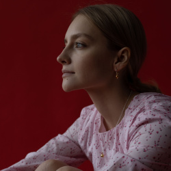 MS. MARBLE серьга Pomegranate позолота