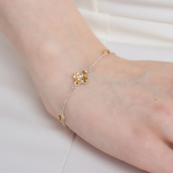 INFANTA Браслет Principessa Quadrifoglio с цитринами