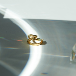 MS. MARBLE Кафф с двойным сечением Karma new age позолота