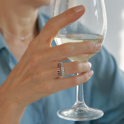 INFANTA Кольцо дорожка Principessa Traccia с топазами в серебре