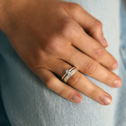 URBAN ISLAND кольцо Forget Me Not c надписью 