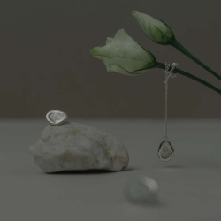 MS. MARBLE серьги Insight long серебро