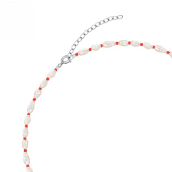 MS.MARBLE Чокер с барочным жемчугом на красной нити