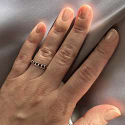 INFANTA Кольцо дорожка Principessa Traccia с гранатами в серебре