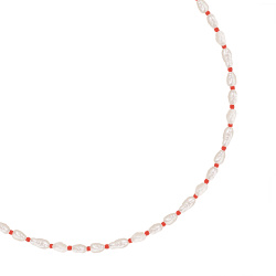 MS.MARBLE Чокер с барочным жемчугом на красной нити