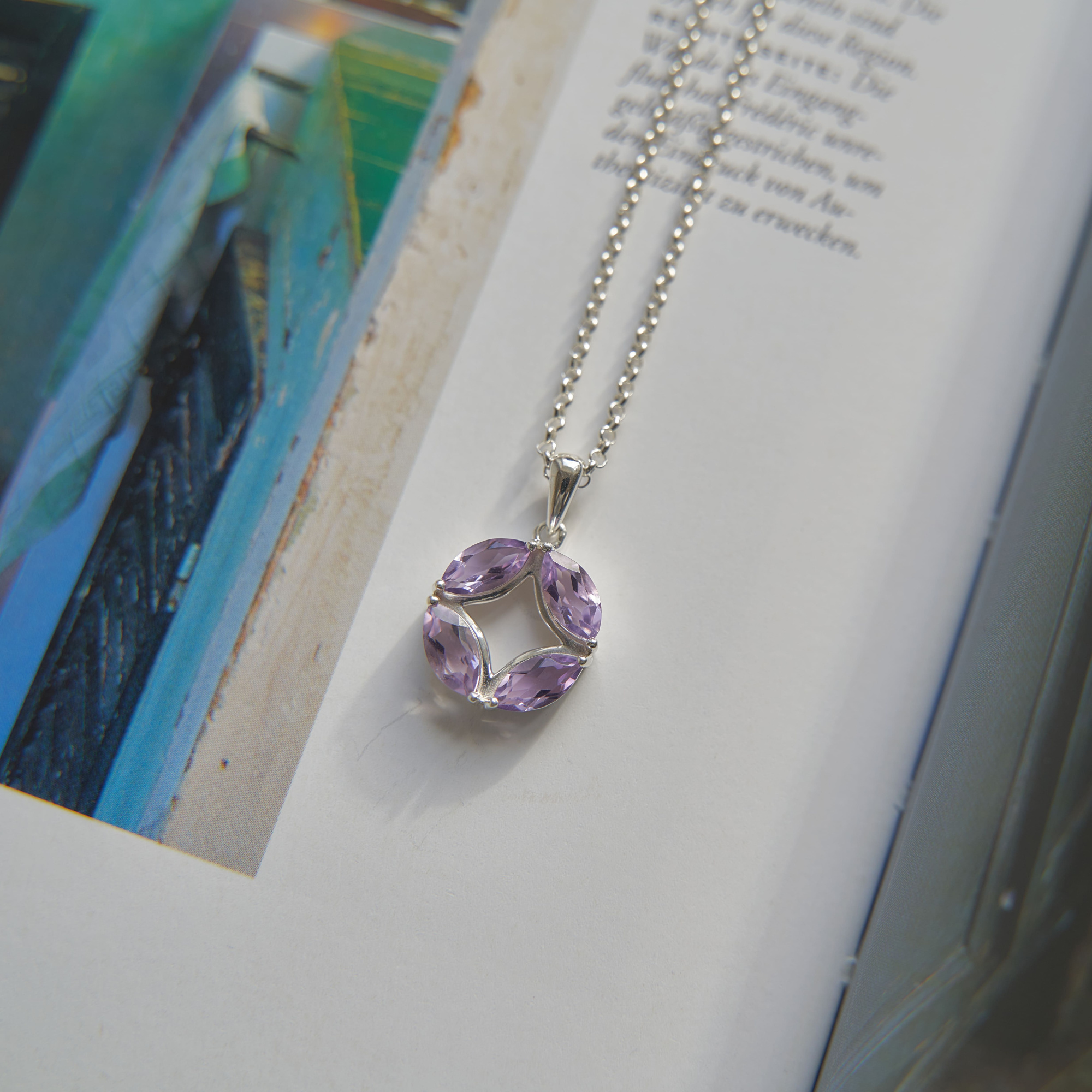 INFANTA Кулон Маркизы Principessa Marchese с аметистами в серебре