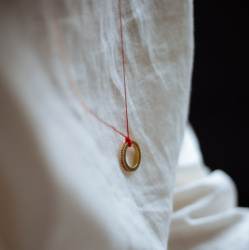 MS. MARBLE подвеска Mantra жемчуг позолота