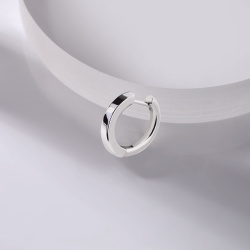 INFANTA Моносерьга Круг - Квадрат серебро