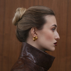 EKATERINA TOLSTAYA Серьги Пластика круглые позолота