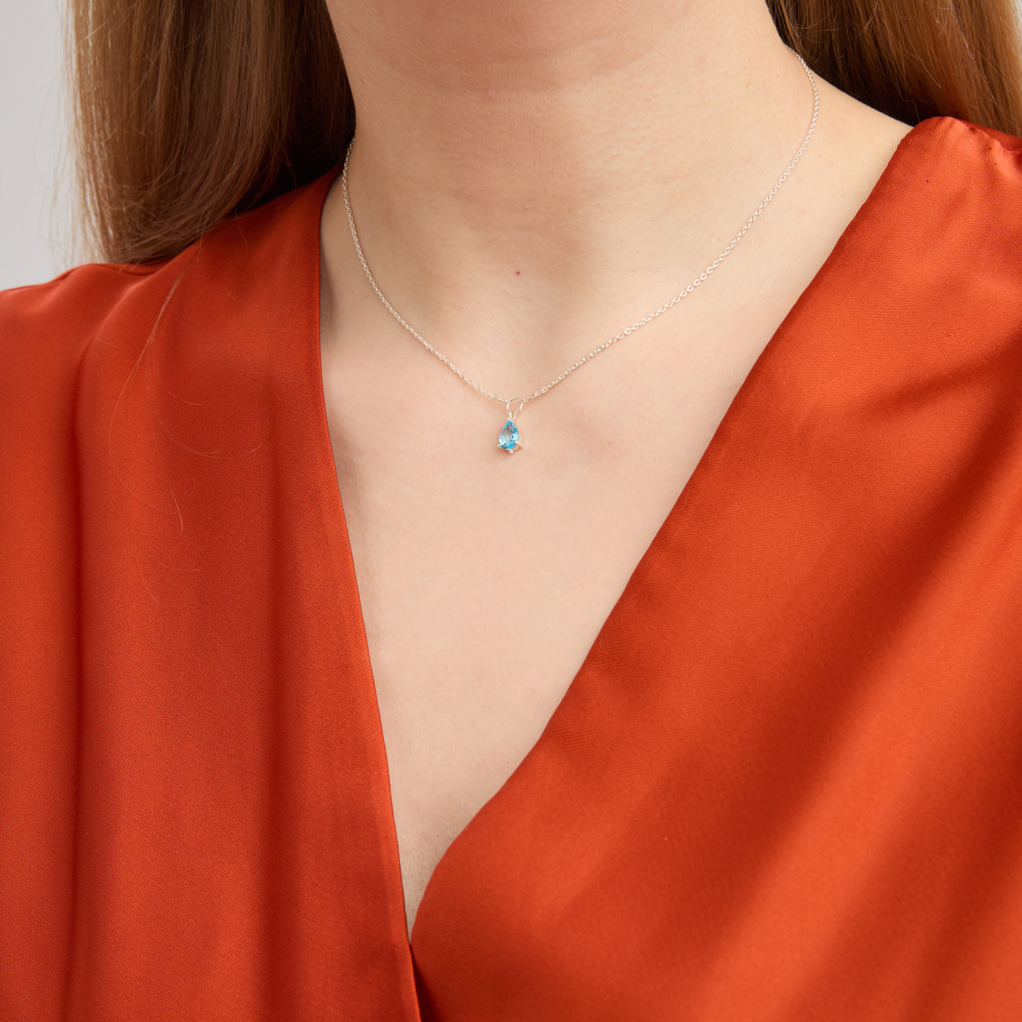 INFANTA Чокер Principessa Goccia c топазом в серебре