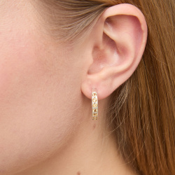 INFANTA Серьги-полукольца Traccia дорожка с цитринами