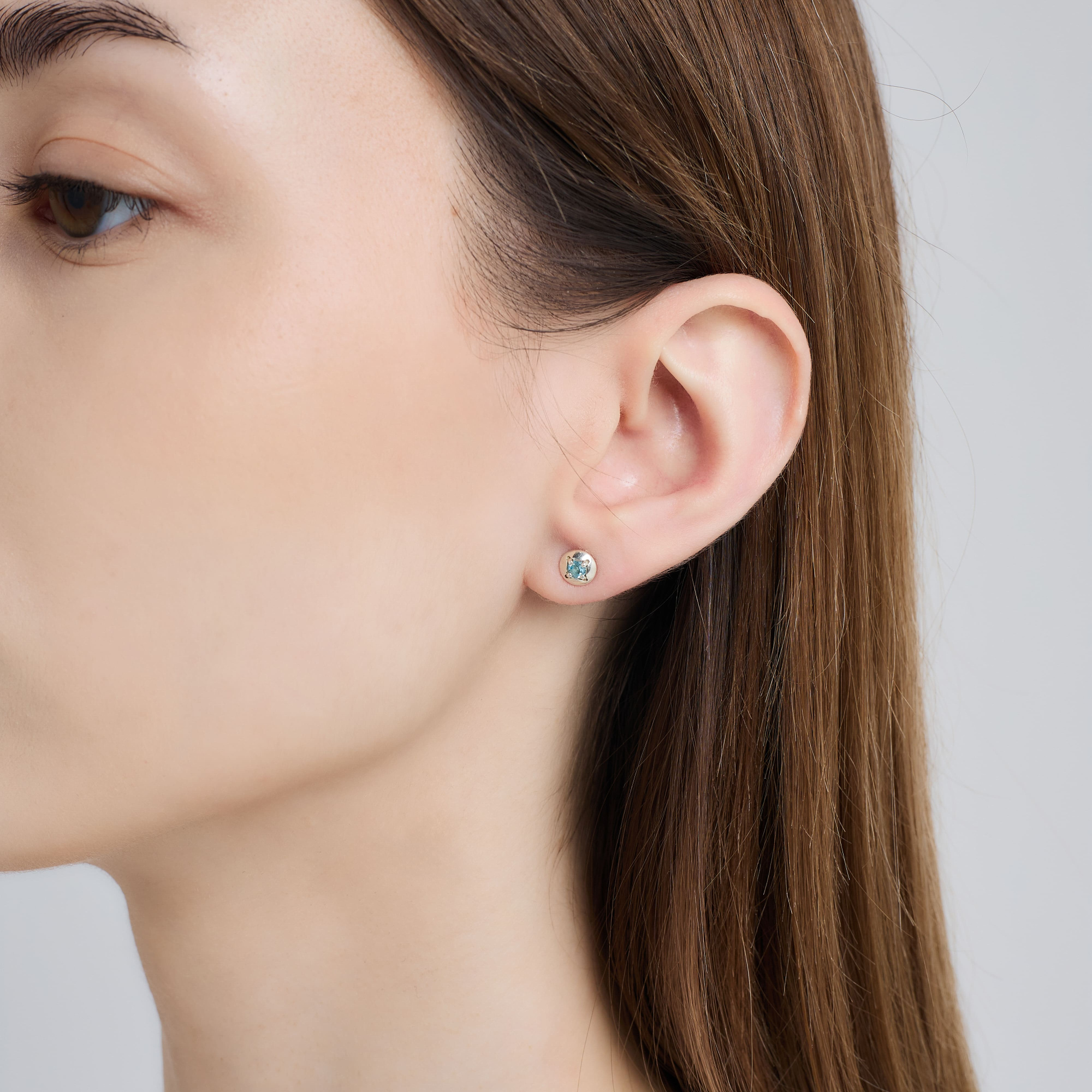 INFANTA Пусеты круглые Principessa Cerchio с топазами в серебре