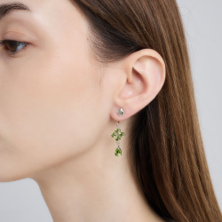 INFANTA Джекет для пусет Principessa Quadrifoglio e pera с хризолитами в серебре