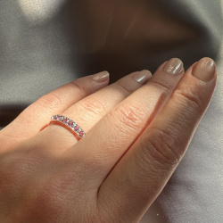 INFANTA Кольцо дорожка Principessa Traccia с аметистами в серебре