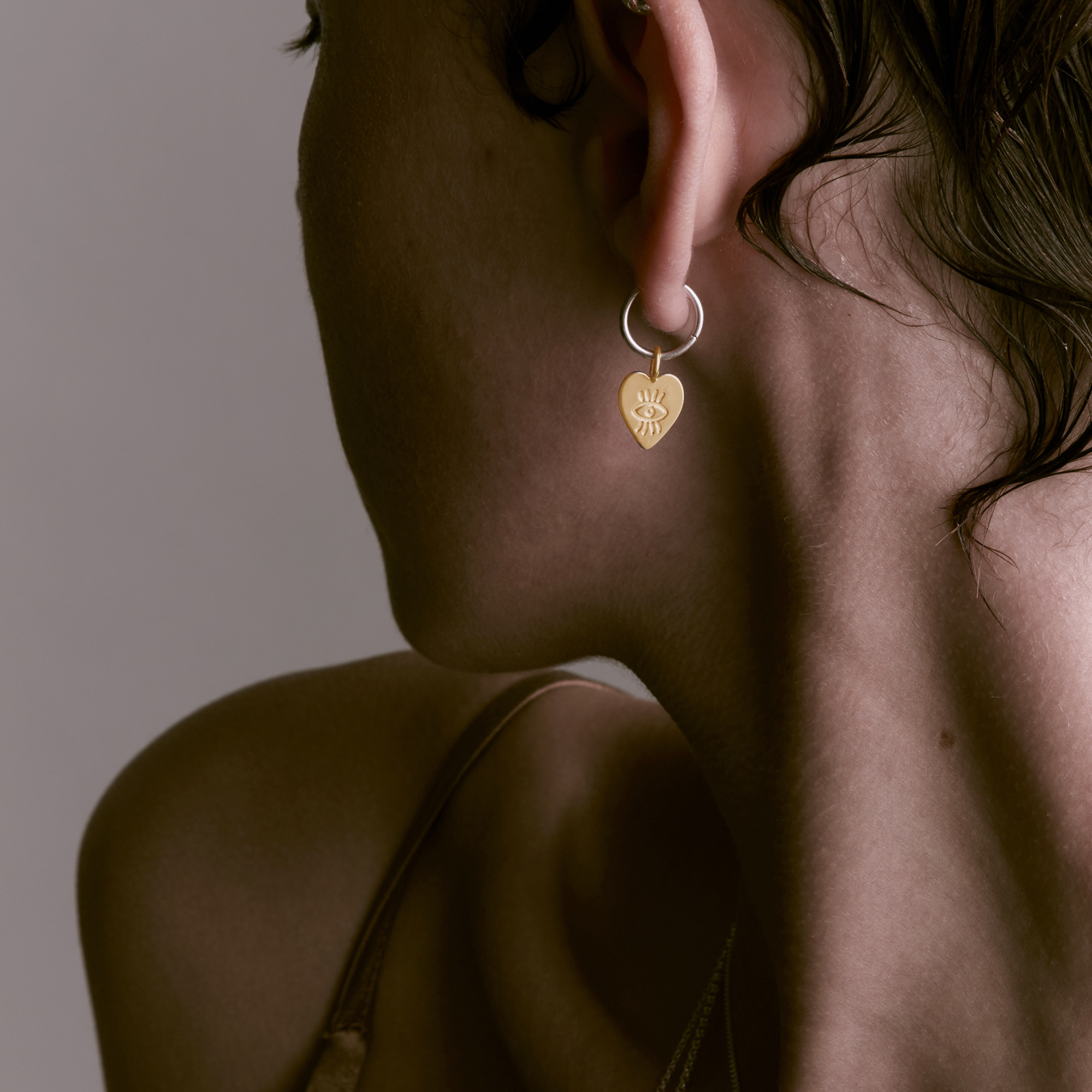 MS. MARBLE серьга Third eye позолота