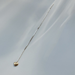 MS. MARBLE Серьга-протяжка Love позолота