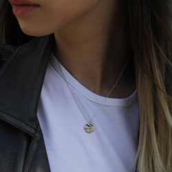 URBAN ISLAND подвеска малая This Too Shall Pass c мятой фактурой