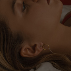 MS. MARBLE серьги Meditation long позолота