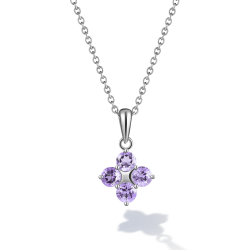 INFANTA Кулон Principessa Quadrifoglio с аметистами круг