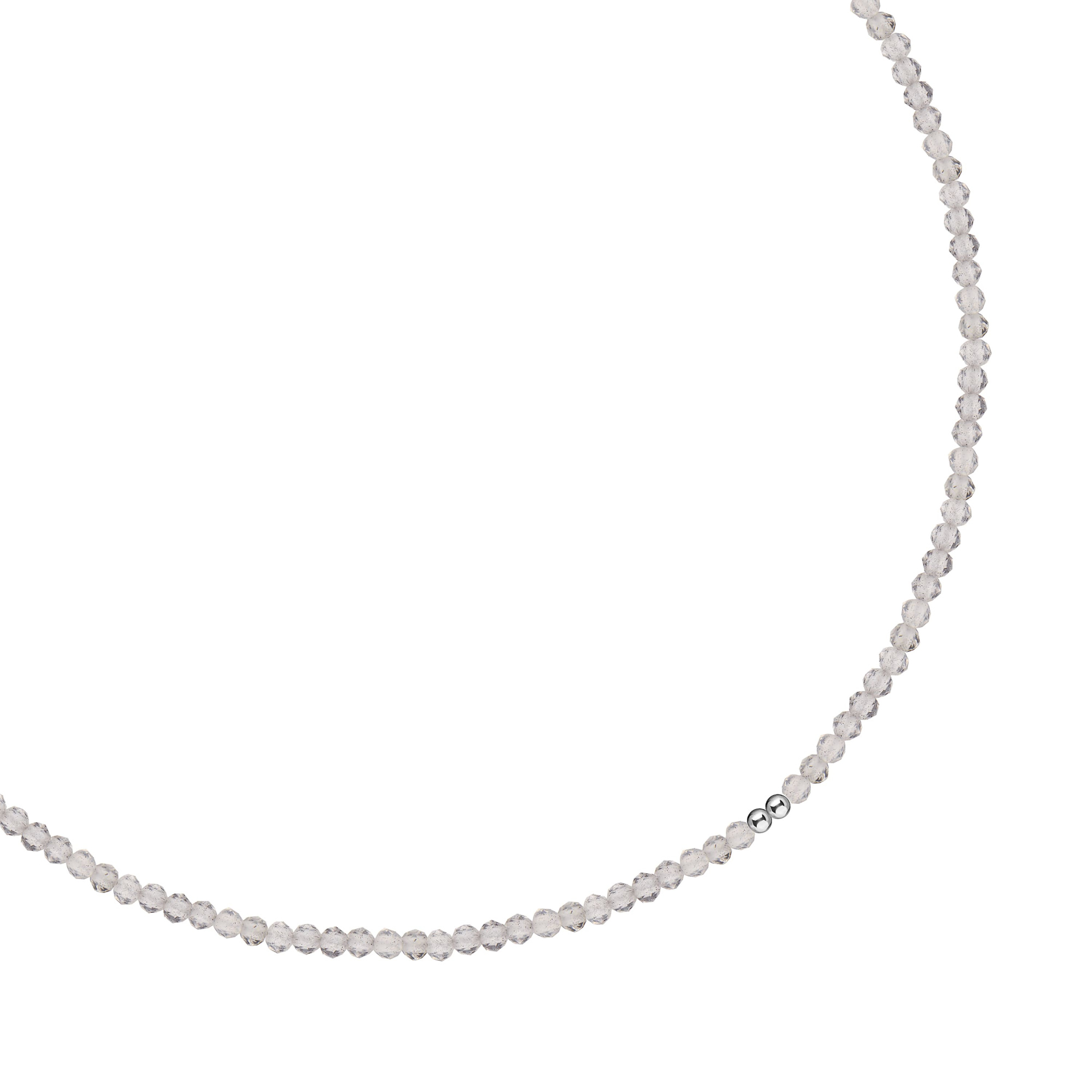 MS. MARBLE Чокер с лунным камнем серебро