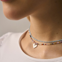 URBAN ISLAND чокер с подвеской-сердцем Forget Me Not разноцветный