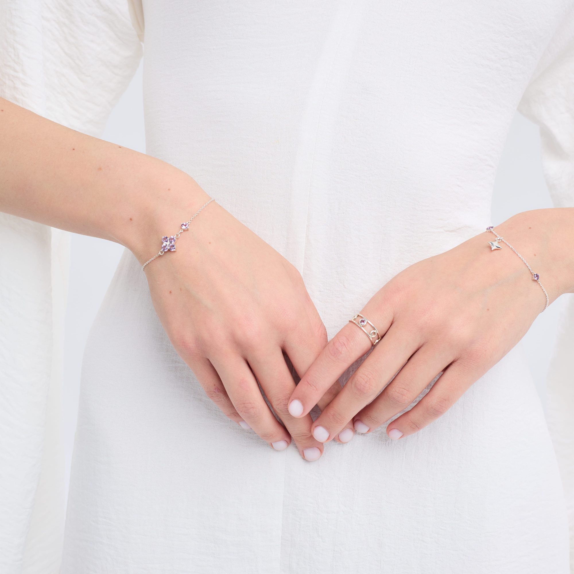 INFANTA Браслет Principessa Asimmetrico с аметистами