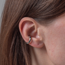 INFANTA Кафф Треугольник - Круг серебро