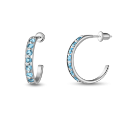INFANTA Серьги-полукольца Traccia дорожка с топазами