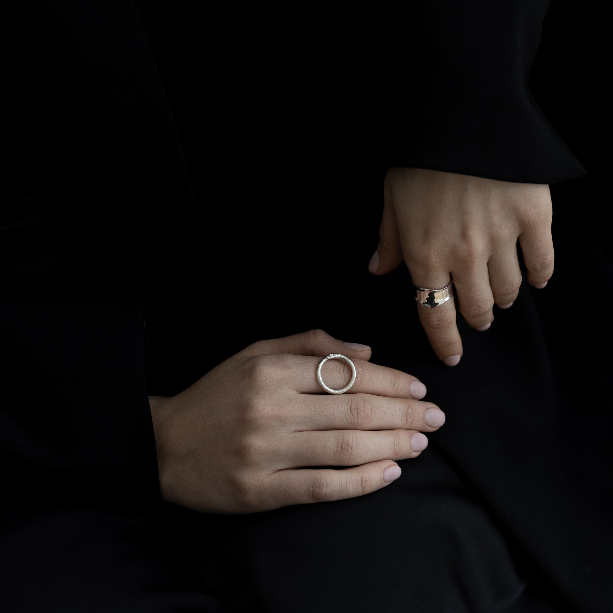 MS. MARBLE кольцо Kundalini серебро