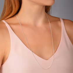 URBAN ISLAND плотная цепочка 70см, серебро