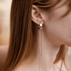 EKATERINA TOLSTAYA Серьга Полукруг с цепочкой