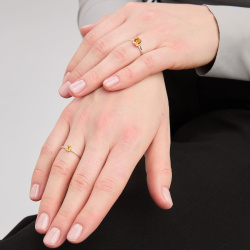 INFANTA Кольцо Principessa Punto с цитрином в серебре