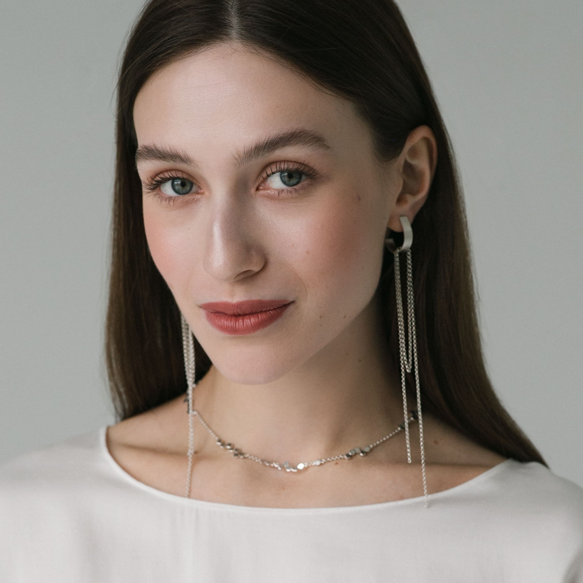 EKATERINA TOLSTAYA Серьга Полукруг с цепочкой