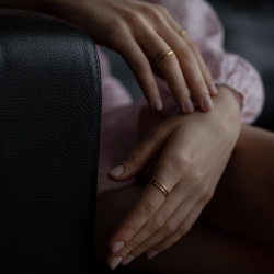 MS. MARBLE кольцо Karma двойное позолота