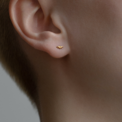 MS. MARBLE серьга-пусет Symbol open eye позолота